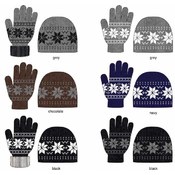 Ladies Nordic 2 Piece Winter Hat and Glove Set