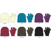 Ladies 2 Pcs Plush Winter Wear Hat and Glove Set