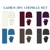 Ladies 3 Piece Chenille Winter Set
