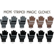 Men's Striped Magic Gloves