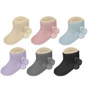 Ladies Sweater Knit Slipper Booties