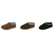 Ladies Woven Trim Slippers With Fur Lining