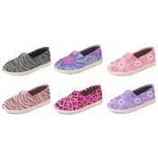 Girls Printed Canvas Slip-On Shoes