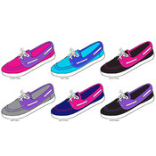 Ladies Colorblock Canvas Boat Shoe