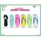 Ladies Rubberized Foam Sport Thong