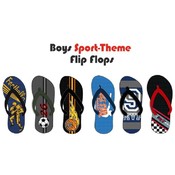 Boys Sport-Theme Flip Flops