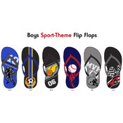Boys Sport-Theme Flip Flops