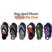 Boys Sport Theme 2-Pack Flip Flops