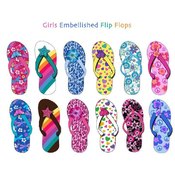 Girls Embellished Flip Flops