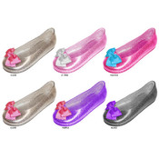 Ladies Pyramid Studded Flats w/Contrast Trim