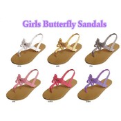Girls Butterfly Flip Flop Sandals