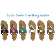 Ladies Double Strap Thong Sandals