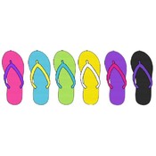 Ladies Basic Contrast Flip Flops