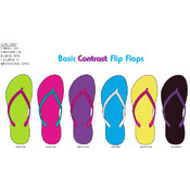 Ladies Basic Contrast Flip Flops