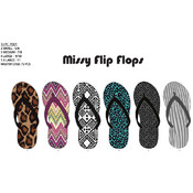 Missy Trendy Fashion Print Flip Flops