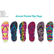Ladies/Missy Animal Print Fashion Flip Flops