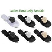 Ladies Floral Jelly Sandals