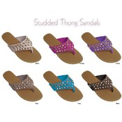Ladies Studded Thong Sandals