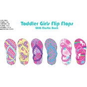 Toddler Girls Flip Flops W/ Elastic Back