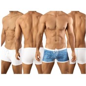 Mens Vuthy Square Cut Denim Swimsuit Large