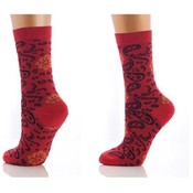Lucci Autumn Crew Sock - Red