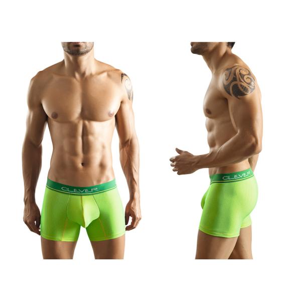 Clever Mens Green Acid2 Boxer Brief Medium