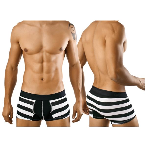 Candyman Mens Black Fashion Stripe Boxer Brief XL