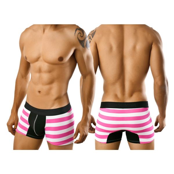 Candyman Mens Pink Fashion Stripe Boxer Brief SM