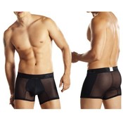PPU Mens Black Long Boxer Trunk Small