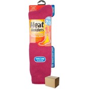 Ladies Raspberry Extra Long Thermal Heat Holders - Size US 5-9 Wholesale Bulk