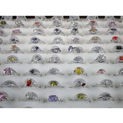 Brand New Silver Plated Cubic Zirconia Rings