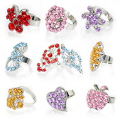 Multi-Stone Rings - Made With Austrian Crystals - 240Pcs Wholesale Bulk