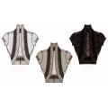 Juniors Smocked Edge Bolero With Lace Back