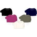 Boxy Jersey Oversized Basic Crew Tee