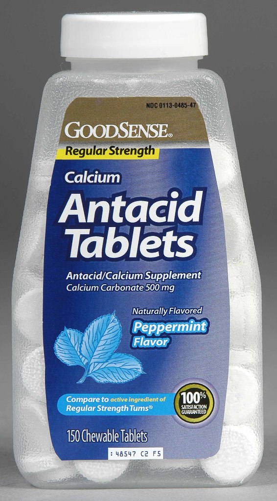 GoodSense Regular Strength Calcium Antacid Tablets Pepp(24x.42)
