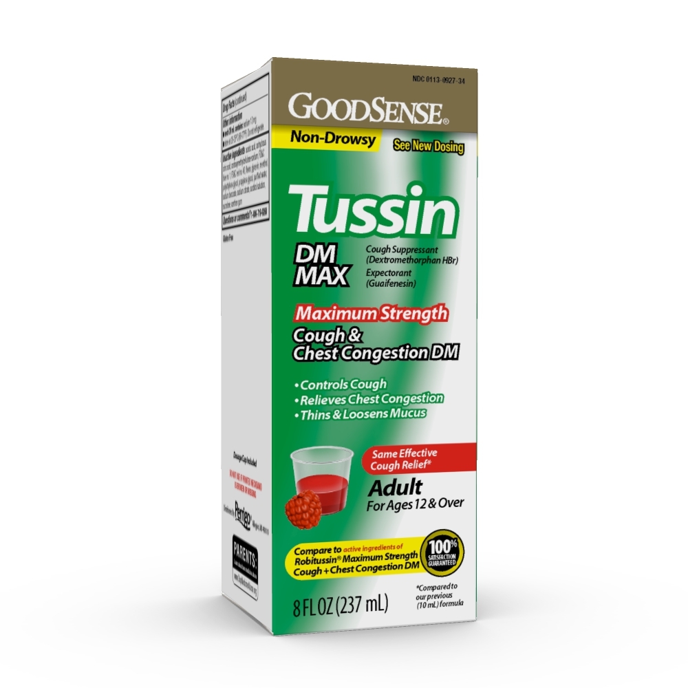 Wholesale GoodSense Tussin Dm Cough Formula Max Strength 8 oz (SKU 966733) DollarDays