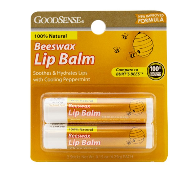 GoodSense Beeswax Lip Balm Twin Pack 2 / 0.15 Oz.(48x.67)