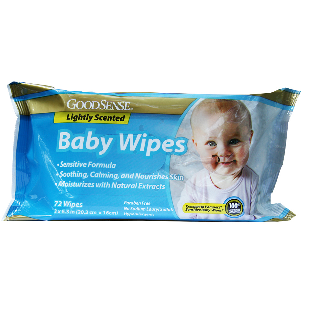 Wholesale GoodSense Baby Wipes Lightly Scented, 72 Pack