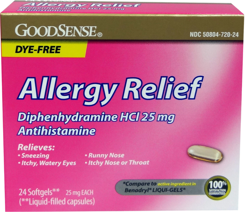 GoodSense Allergy Relief 25 Mg Dye Free Softgels 24 CT(24x.52)
