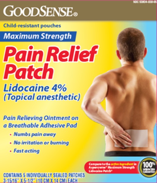 Wholesale GoodSense Pain Relief Patches with Lidocaine 5 Count
