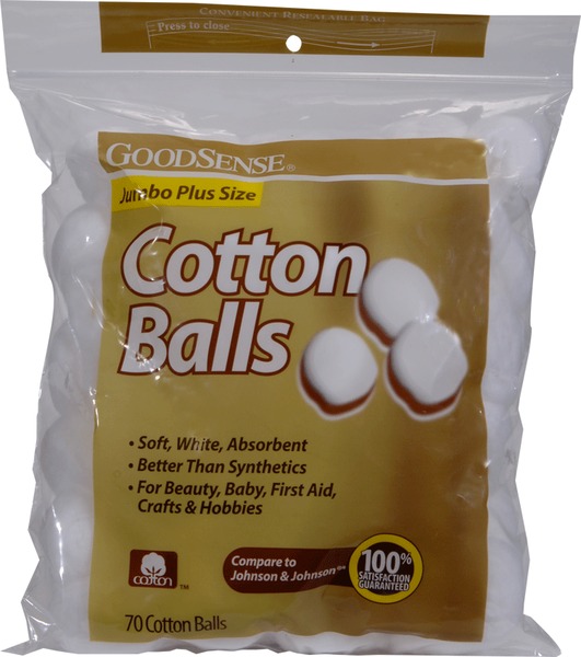 Wholesale GoodSense Cotton Balls 70 Count, Jumbo DollarDays