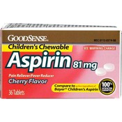 Good Sense Adult Low Dose Chew Aspirin Cherry 81 M