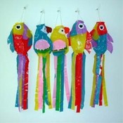 Assorted Color Bird Wind Ornaments