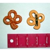 Shamrock Shaped Hallmark Pretzel Lapel Pin