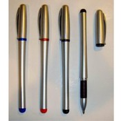Silver Gel Pens with Assorted Color Grips