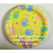 "Baby Prints" Paper Dessert Plates - 8 Pack