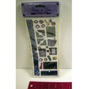 Craft Assorted Denim-Style Scrapbook Stickers