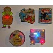 Flashing Novelty "You're Fired" LED Magnet Pins
