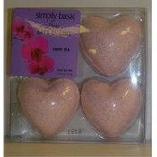 Simply Basic Heart-Shaped Sweet Pea Bath Fizzers