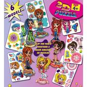 Assorted 3D Mini Cartoon Girl Puzzles